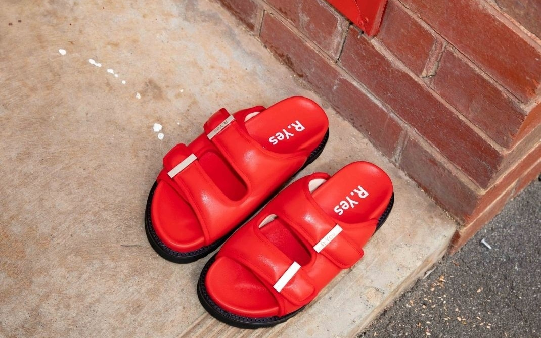 red radical yes sandals