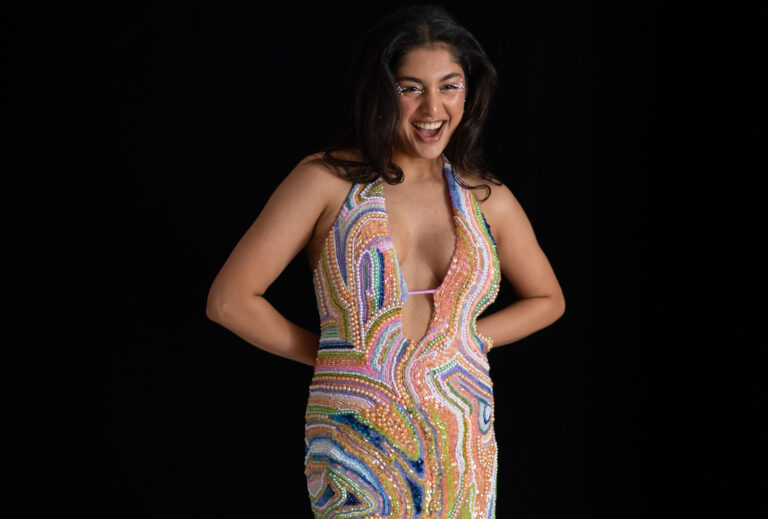 Jodie Tian is an emerging artist-designer who is creating fashion with heart